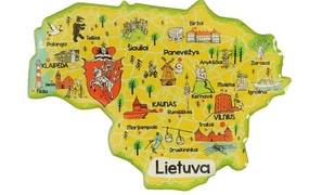 Magnetas Lietuvos žemėlapio formos