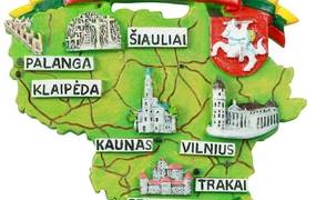 Magnetas Lietuvos žemėlapis ir miestai