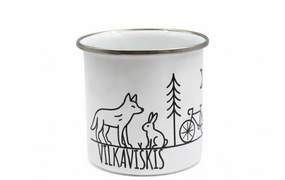 Puodelis su Vilkaviškio simbolika