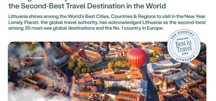Lietuva viena iš geriausių kelionių krypčių pasaulyje