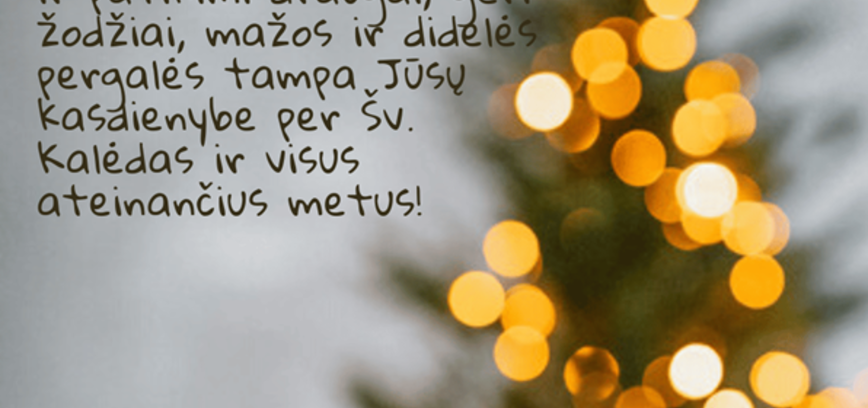 Sveikiname Šventų Kalėdų proga