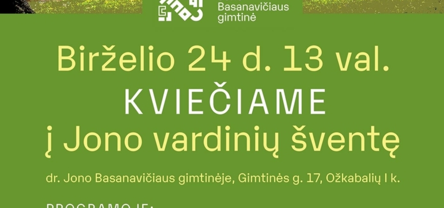 Jono vardinių šventė dr. Jono Basanavičiaus gimtinėje