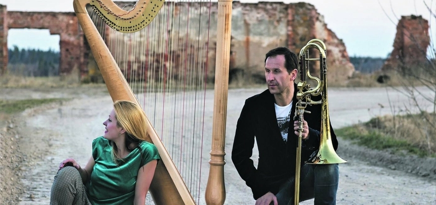 Vištyčio muzikos pakrantė. „Bassgliss“ – arfininkės Viktorijos Smailytės ir bosinio trombonininko Sauliaus Karkos duetas