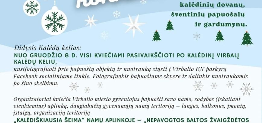 Kalėdinė mugė ir konkursas Virbalyje