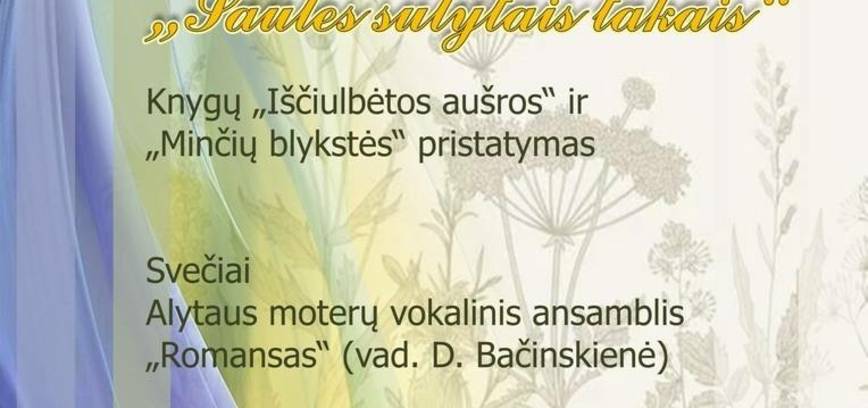 Poezijos popietė „Saulės sulytais takais“