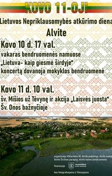 Lietuvos Nepriklausomybės atkūrimo dienos minėjimas Alvite