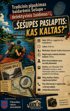 Kviečiame registruotis į tradicinį plaukimą dvivietėmis baidarėmis