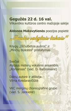 Poezijos popietė „Saulės sulytais takais“