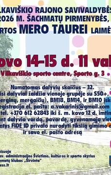 Vilkaviškio rajono savivaldybės 2026 m. šachmatų pirmenybės, skirtos mero taurei laimėti