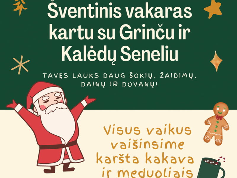 Šventinis vakaras su Grinču ir Kalėdų seneliu