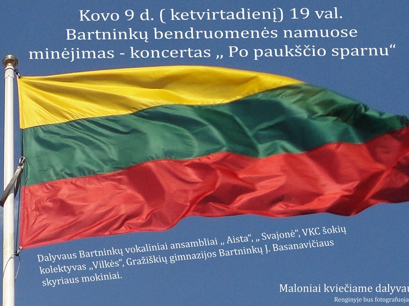 „Po paukščio sparnu“ Bartninkuose