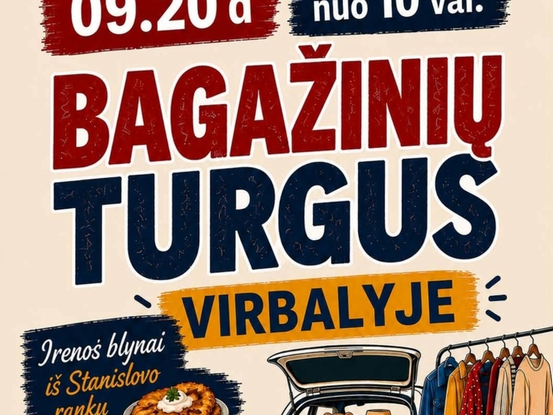 Bagažinių turgus Virbalyje