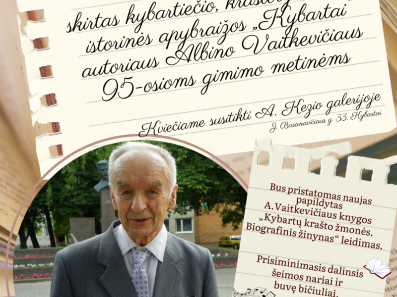 A. Vaitkevičiaus gimimo metinių minėjimas Kybartuose