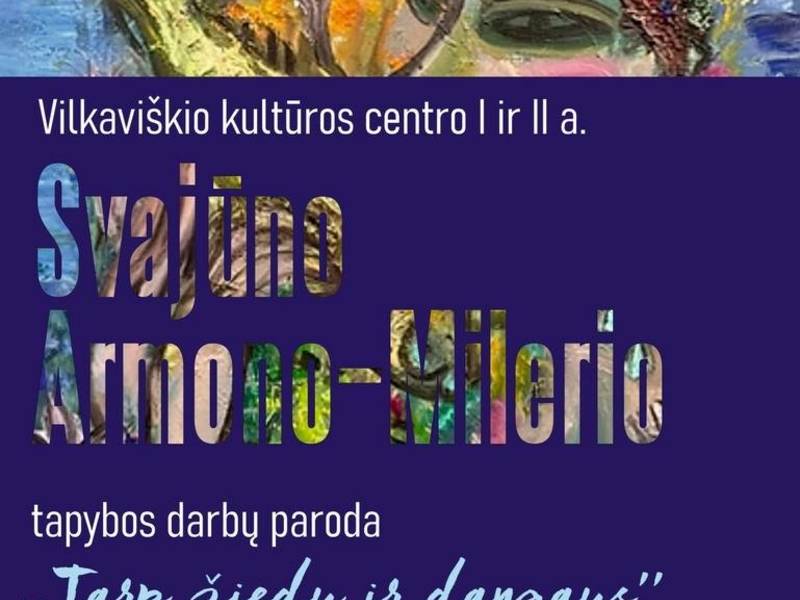 Tapybos darbų paroda „Tarp žiedų ir dangaus“