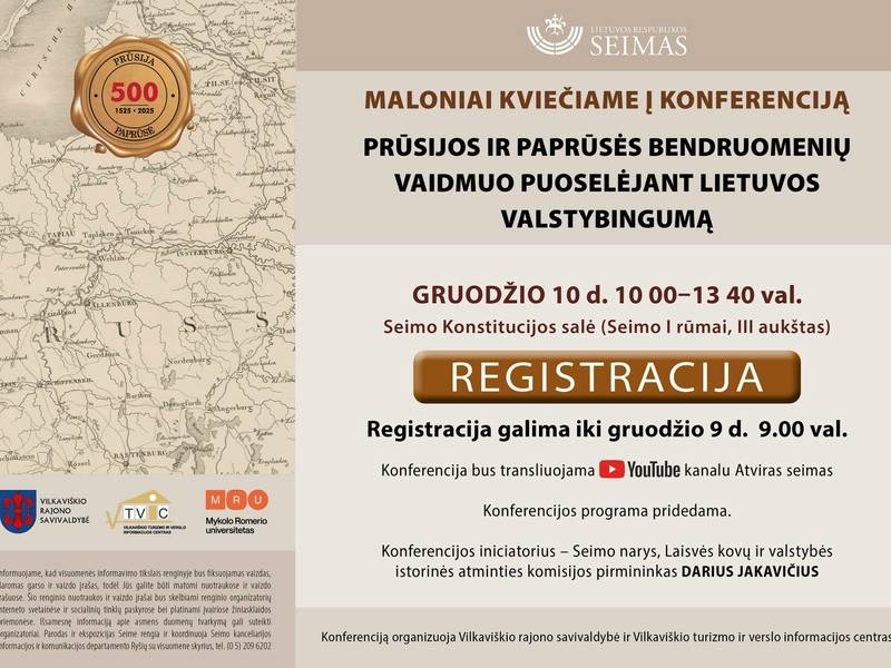 FINAL EVENT OF COMMEMORATING THE 500TH ANNIVERSARY OF PRUSSIA AND PRUSSIA